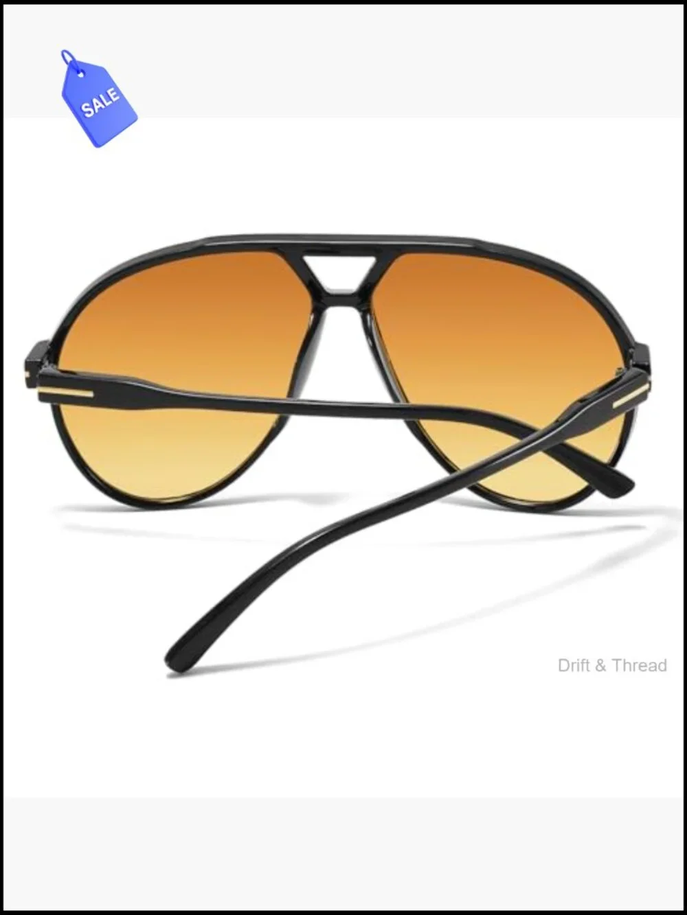Oversized Square Sunglasses Unisex Retro Aviator UV400 Protection